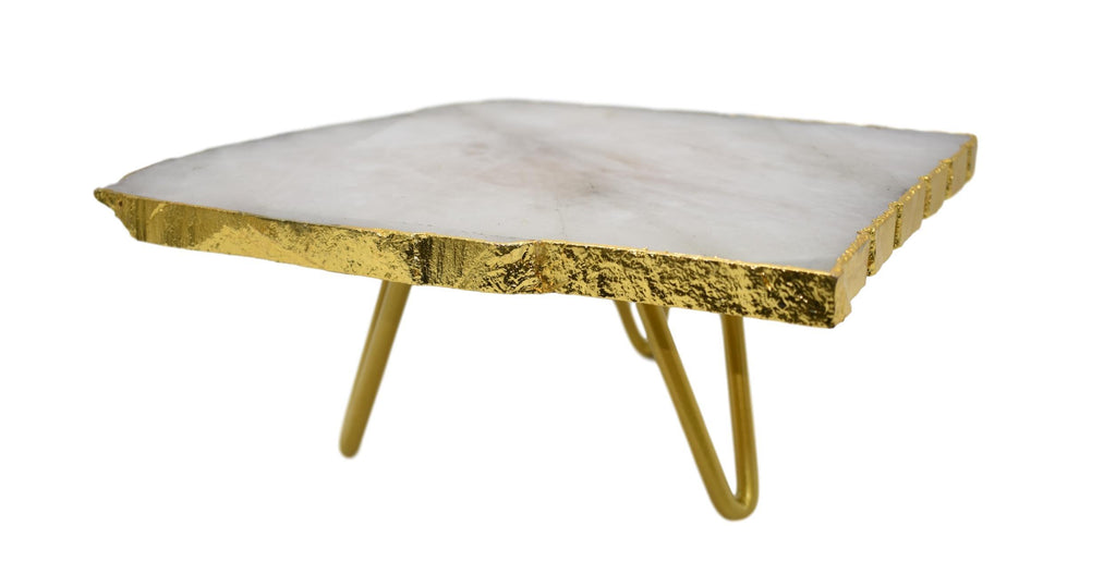 1-Layer Cake Stand with Gold Trim 