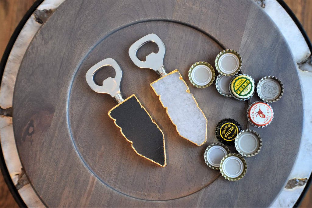 Bottle Opener with Gold Trim