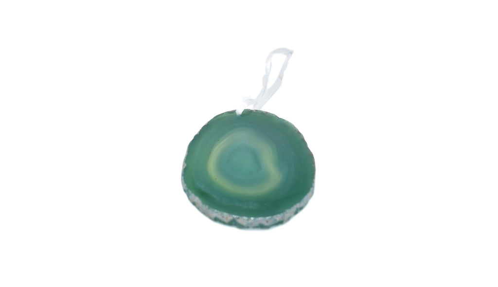Agate Ornament with Natural Trim 