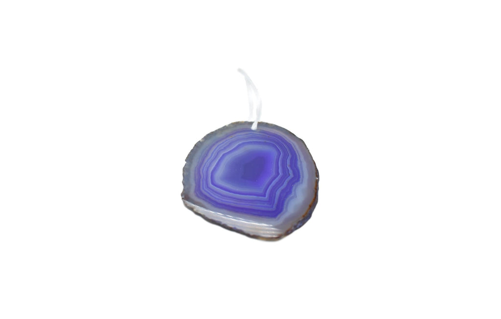 Agate Ornament with Natural Trim 