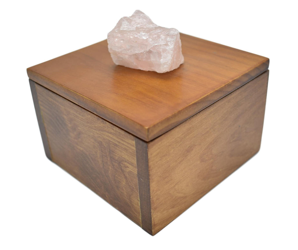 Wooden Boxes with Gemstone on Top